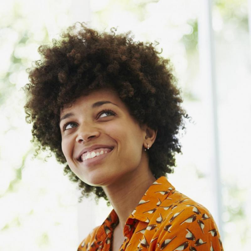 Woman smiling